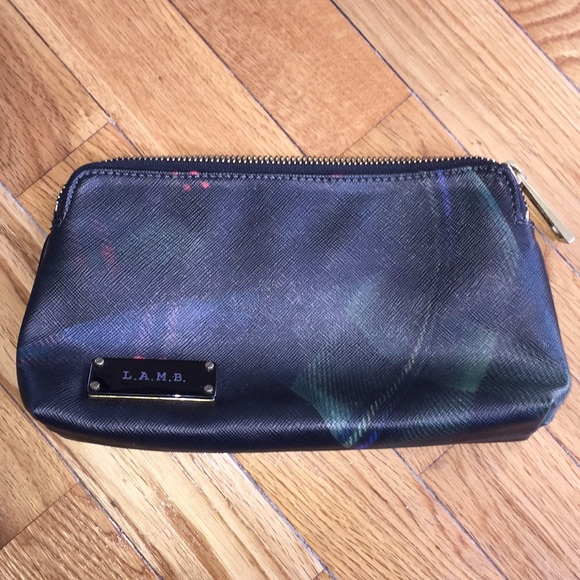 L.A.M.B. Handbags - Brand new! L.A.M.B. Green Plaid Makeup Bag